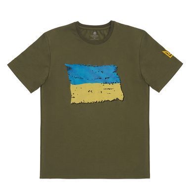 Футболка чоловіча Cavalier 8028 Regular Fit оливкова - Загартований прапор, M